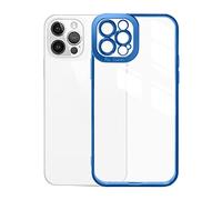 compatible with Iphone 13 Caja Del Teléfono Protector delgado de 12 pulgadas Pro que no amarillea para IPhone Clear Thin Compatible con la funda adecuada para Casos Para (Dark Blue, One Size)