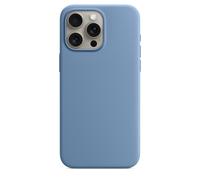 Compatible with iPhone 15 Pro Max Liquid Silicone Phone case with MagSafe Soft touch 6.7"in-Winter Blue