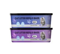 compatibles Litter Genie Standard, Plus,XL,Style para Cubos de Arena para Gatos, Bolsas de Recambio para Arena para Gatos, Control Superior de olores,8.5M, Paquete de 2 Piezas