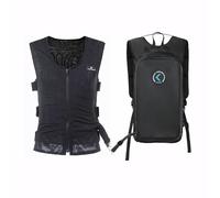 COMPCOOLER Motociclista Mochila doble Sistema de refrigeración por agua ICE incluye un chaleco refrigerante de malla (FR/ES, Letras, M, L, Regular, Regular, negro)
