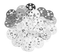 ComPDCVD 100 Piezas Arandela para Cemento y Losetas Arandela de Acero Galvanizado de 30 mm de Diámetro Juntas de Uñas Fijas para Placas de Yeso Placas Extruidas Placas de Respaldo Fijas