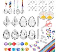 ComPDCVD Atrapasoles Cristal 582 PcsAtrapasueños de Cristal Sun Catcher Crystal Suncatcher Ornamento Colgante Campanas Viento Cristals Atrapasueños (Transparente)