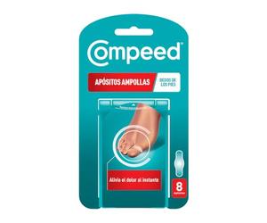 Compeed Ampollas Entrededos, Apósitos Hidrocoloides Pies, Pack 8 uds | Para ampollas entre los dedos, alivio del dolor, protección contra rozaduras, curación rápida