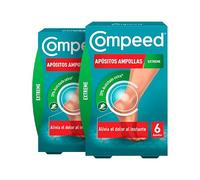 Compeed Ampollas Extreme, Apósitos Hidrocoloides, Pack 2 x 6 uds | Protección acolchada pies, contra rozaduras, alivia dolor, rápida cicratrización