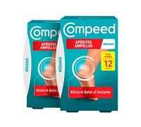 Compeed Ampollas Medianas, Apósitos Hidrocoloides, Pack 2 x 12 uds | Alivio del dolor, protección rozaduras, tecnología avanzada, pies y talones