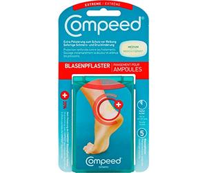 Compeed Blasenpflaster Extreme Medium für die Ferse, 5 pzas Esparadrapo | 20 % más de relleno*, cicatrización más rápida de heridas*, protege contra cargas elevadas y fricción
