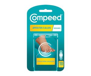 Compeed Callos Medianos, Apósitos Hidrocoloides Para Pies, Pack 10 uds | Alivio del dolor y presión, acolchado, protección duradera