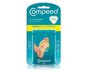 Compeed Durezas Apósitos Medianos 6 Unidades - Hidrata, Suaviza y Elimina las Durezas de los Pies