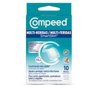 Compeed Multi-Heridas, Apósitos Impermeables Medianos, Pack 10 uds | Apósitos hidrocoloides impermeables, cicatrización más rápida de heridas, hasta 72h de duración, cortes, quemaduras, rasguños