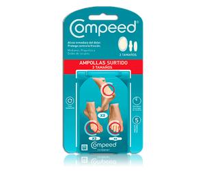 Compeed Pack Mixto Ampollas 3 Tamaños 5 Unidades - Alivio Instantáneo de Ampollas - Surtido Apósitos de Distintos Tamaños