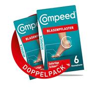 Compeed Paquete doble de parches de burbujas - parches hidrocoloides de diferentes tamaños - contra burbujas en los talones, dedos de los pies y burbujas pequeñas, 12 parches