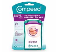 Compeed Parche de herpes con aplicador, para cicatrización acelerada de heridas, contra herpes en la cara, 1 paquete de 15 unidades