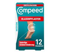COMPEED Tiritas de burbujas medianas - 12 x parches hidrocoloides | Apósitos protectores resistentes al agua para la cicatrización más rápida*, antifricción y presión, para burbujas de talón