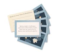 Compendium Meditaciones desplegables, 30 tarjetas de atención plena de tamaño de bolsillo, cada una con un mensaje diferente para calma y paz interior