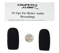 Compete Audio Parabrisas de micrófono grande CA555 (fundas de micrófono de espuma) (paquete de 2) para uso con micrófonos de mini escopeta, auriculares más grandes y micrófonos de escritorio