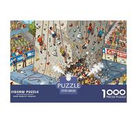 Competencia de Pared de Escalada Puzzle De Madera Impermeable Puzzles De 1000 Piezas Regalos para Adultos Imposible Rompecabezas Decoración del Hogar