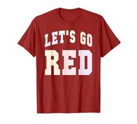 Competición por Equipos Retro Let's GO Red War Game Day Spirit Week Camiseta