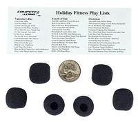 Competir Audio Pequeño micrófono parabrisas 6-Pack móvil/(Lavalier de solapa) Fitness Instructor/gamer Pack Negro