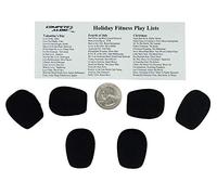 Competir ch06-cover 6 de audio micrófono parabrisas micrófono/solapa (Lavaliere) Fitness Instructor/gamer Pack, negro