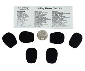 Competir ch06-cover 6 de audio micrófono parabrisas micrófono/solapa (Lavaliere) Fitness Instructor/gamer Pack, negro