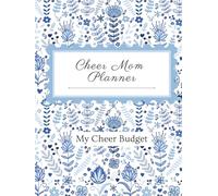 Competitive Cheer Mom Planner - 12 Month Undated Team Mom - Blue and Bougie Chinoiserie Style
