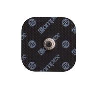 Compex - Electrodos Autoadhesivos Para Aparato Electroestimulador (x4) - 5cm x 5cm - Parches Tipo Easy Snap - Almohadillas Para Electroestimulación - Incluye Conectores