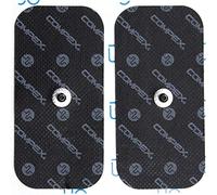 Compex Electrodos I 2 electrodos Negros 5x10 cm con 1 Snap para electroestimuladores I Compatible con electroestimuladores Cable e inalámbricos