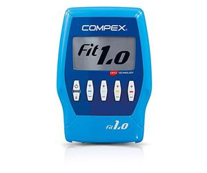 Compex Fit Electroestimulador, Unisex, Azul + CefarCompex 6260760 - Electrodos Easysnap Performance, Pack de 4 Snap 5X10; Pack De 2 - Pack 2 Electrodos Easysnap Performance 5X10 Cm 2 Snap