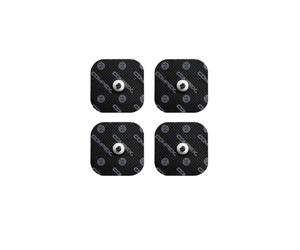 Compex I 4 electrodos Negros 5x5 cm para electroestimuladores I Compatible con electroestimuladores Cable e inalámbricos