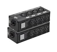 Comphic 1 par de extensores XLR/Audio RJ45 Cat5/Cat6 Ethernet de 4 canales, extensor XLR, transmisor/receptor para escenarios desde