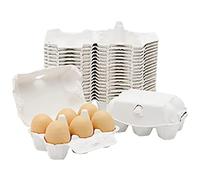Comphic Cartones de Huevos de Papel de 40 Piezas para Huevos de Gallina Soporte de Fibra de Pulpa Capacidad una Granel para 6 Huevos Mercado AgríCola Viajes