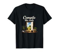 Compilar el Programador de código Adulting Humor Máquina de Escribir Camiseta