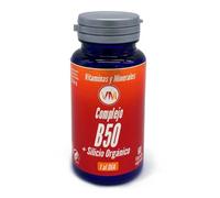 Complejo B50 con Silicio Orgánico - 60 Cápsulas Veganas | Vitaminas del Grupo B | Sin Gluten | 1 al Día | Fórmula Avanzada