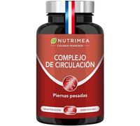 Complejo Circulación 100% natural - Piernas Cansadas Pesadas - Circulación - Eliminación de Líquidos - Vid roja, Castaño de Indias y Hamamelis - 90 cápsulas vegetales - Nutrimea