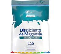 Complejo de Bisglicinato de Magnesio 3 en 1 1813 mg - 120 Cápsulas Veganas - Glicinato, Citrato y Malato de Triple Absorción - 384 mg de Magnesio Elemental - Fabricado en Europa - Nu U Nutrition