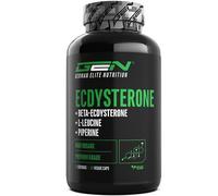 Complejo de ecdisterona: alta dosis con 760 mg por cápsula, premium: 90% de beta-ecdisterona + L-leucina + piperina, 60 cápsulas, vegano