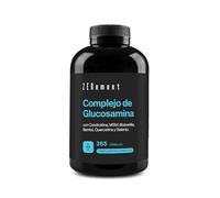 Complejo de Glucosamina con Condroitina, MSM, Boswellia, Bambú, Quercetina y Selenio - 365 Cápsulas, Formato en Cápsulas - Sin Aditivos, Sin OGM - Zenement