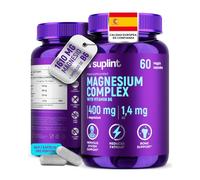 Complejo de Magnesio 400 mg - Bisglicinato + Citrato con Vitamina B6 - Alta Dosis & Probado en Laboratorio - Para Nervios, Músculos y Energía - Vegano, Sin Aditivos - 60 Cápsulas