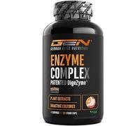 Complejo enzimático: enzimas digestivas con DigeZyme® patentado, bromelina, pepsina, papaína, extractos vegetales y bacterias lácticas. Alta dosis, vegano. 120 cápsulas.