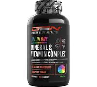 Complejo Mineral y Vitamínico ALL IN ONE - 25 Vitaminas, Minerales y Oligoelementos Bioactivos - Con Magnafolat® PRO, K2VITAL® MK-7 y Metilcobalamina - Alta Dosis - Vegano - 240 Cápsulas