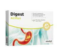 Complemento Alimenticio con Calcio, Alginato y Bicarbonato - Digest Aciflux Protect - 30 Comprimidos Masticables - Sabor a Menta - Ayuda a Reducir la Pesadez en el Estómago - Eladiet