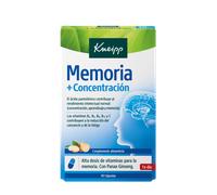 Kneipp Memoria Y Concentracion, Vitaminas para Reducir la Fatiga y el Cansancio, Ideal para situaciones de Estrés o Estudio, Vitaminas B1, B2, B5, B6, B12, C y Ginseng, 30 Cápsulas