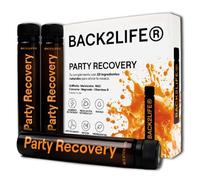 Complemento Stop Resaca Bebible | Vitamina C + Zinc + Taurina + Melatonina + Magnesio Bisglicinato | Anti Resaca 29 Activos Naturales | Kit 5 Shots | Alta Absorción - Party Recovery by BACK2LIFE