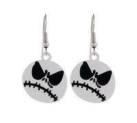Complementos modernos Pendientes de Halloween con forma de calabaza y murciélago, aretes con tuerca que cuelgan, joyería de estilo divertido para mujer (One Size)
