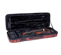 Completa funda para violín Crossrock CRA400VFRD 4/4 - Mochila con estructura moldeada en ABS y cremallera, color rojo