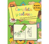 Completa y colorea: Dibuja, completa el dibujo y colorea 50 animales geniales en gran formato | Entre cada animal, hay una página vacía para dejar ... niño |Para niñas & niños a partir de 3 años