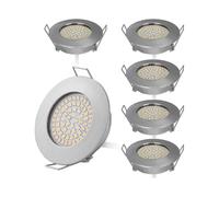 Complete 6x5W LED Canopy Spotlight 3000K Warm White 230V Equivalent to 45W Halogen Energy Class E Ceiling Mounting with 55mm Drilling