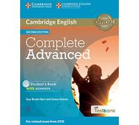 Complete Advanced Student's Book with Answers with CD-ROM with Testbank Second Edition - 9781107501416