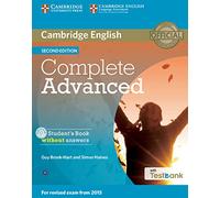 Complete Advanced Student's Book without Answers with CD-ROM with Testbank Second Edition - 9781107501317 (SIN COLECCION)