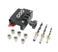 Complete Dowel Jig Kit, Adjustable, Centering Dowel Jig, Drilling Guide Power Tool, Handheld Doweling Jig For Accurate Wood Joinery And Carpentry Projects Precise Woodworking